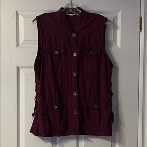 Maurices Deep Red Sleeveless Vest